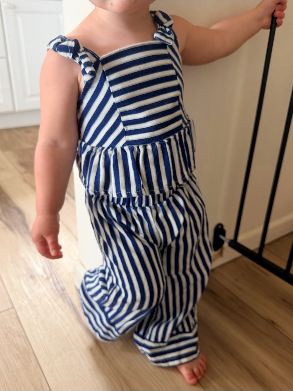 18 Month 2-Piece Set, Btween Baby, Striped Navy and White